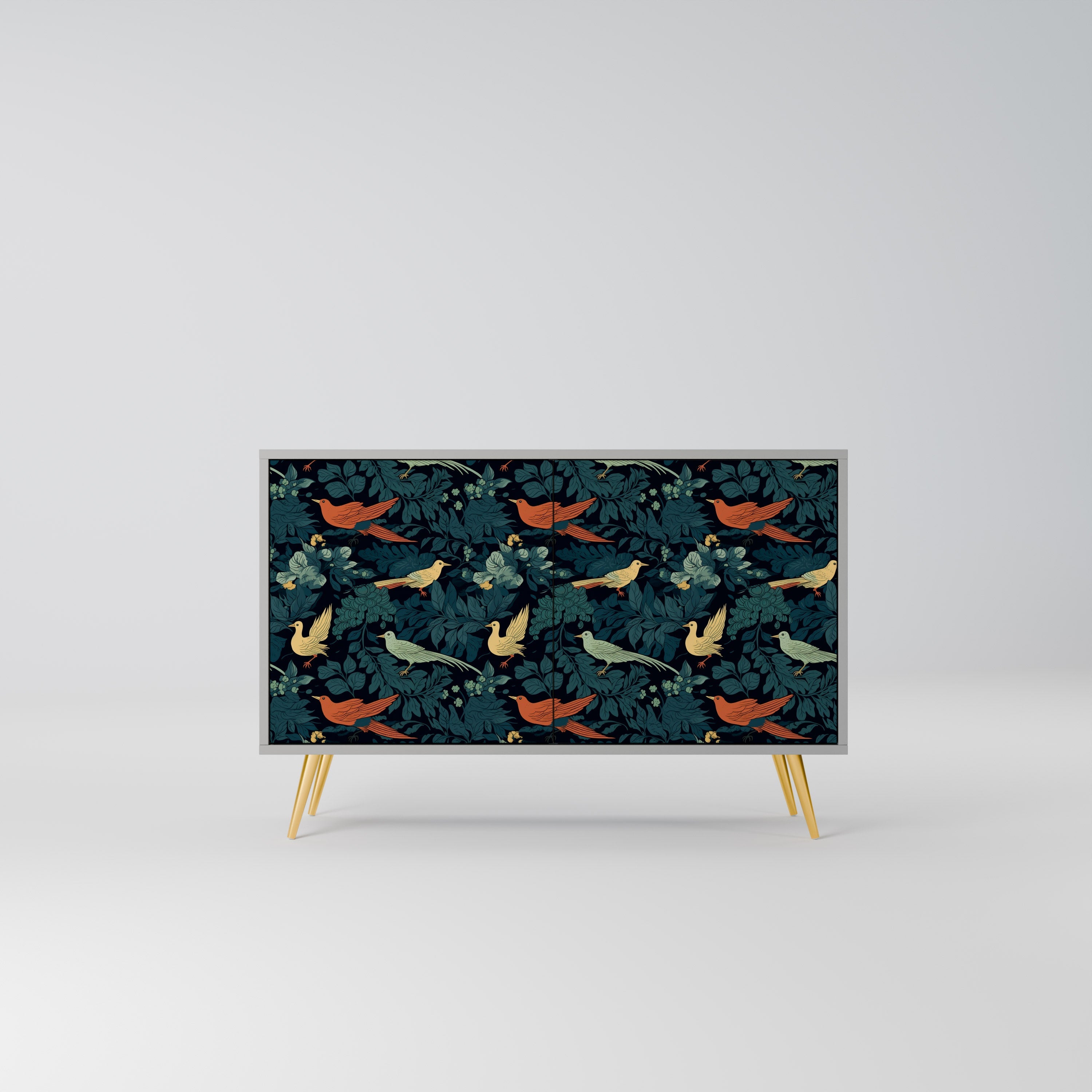FOWL ORNAMENT Sideboard mit 2 Türen in Grau