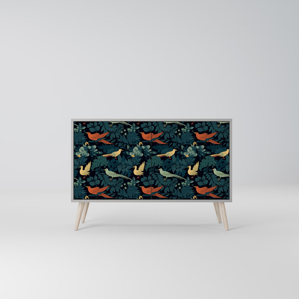 FOWL ORNAMENT Sideboard mit 2 Türen in Grau