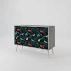FOWL ORNAMENT Sideboard mit 2 Türen in Grau