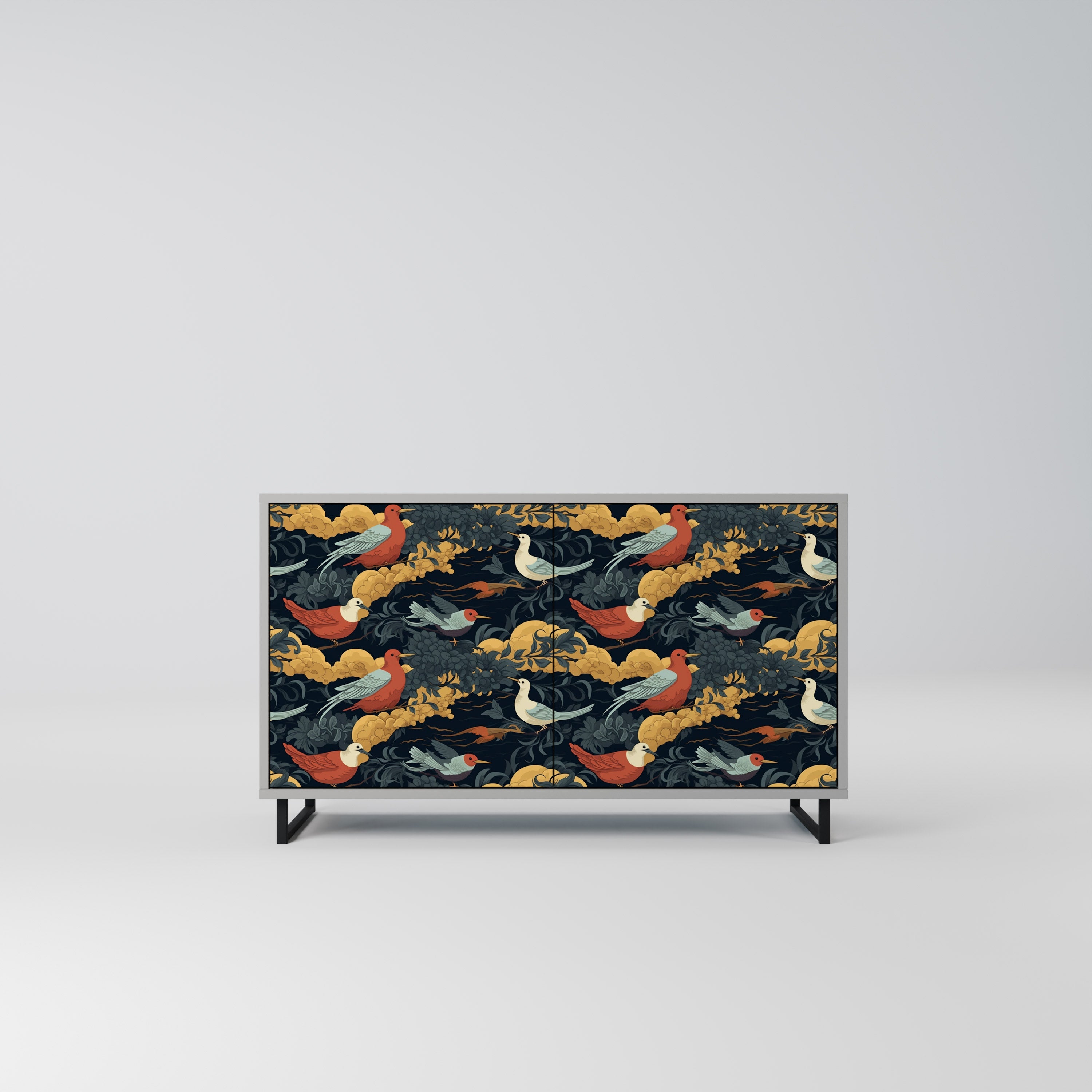 FOWLY DAZE Sideboard mit 2 Türen in Grau