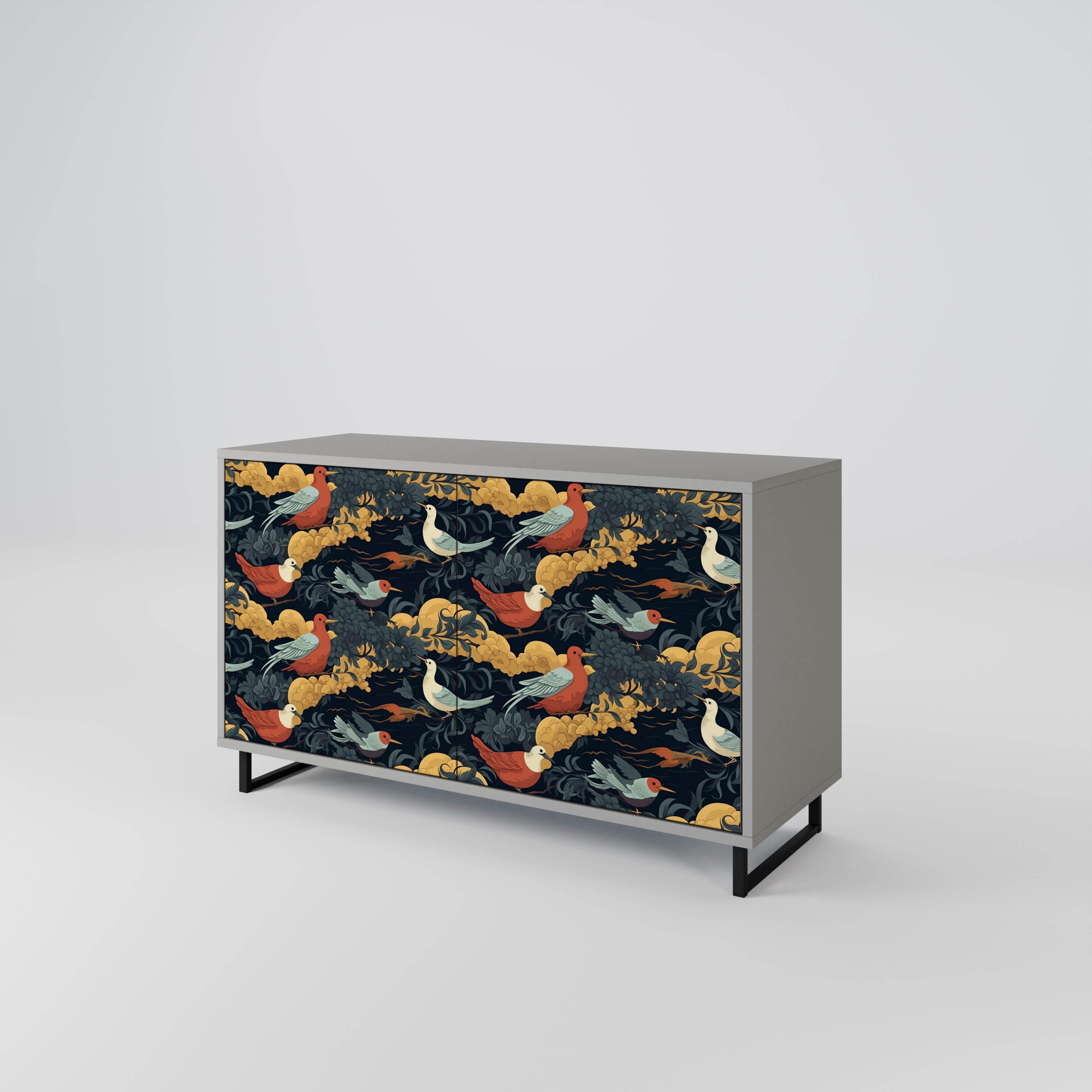 FOWLY DAZE Sideboard mit 2 Türen in Grau