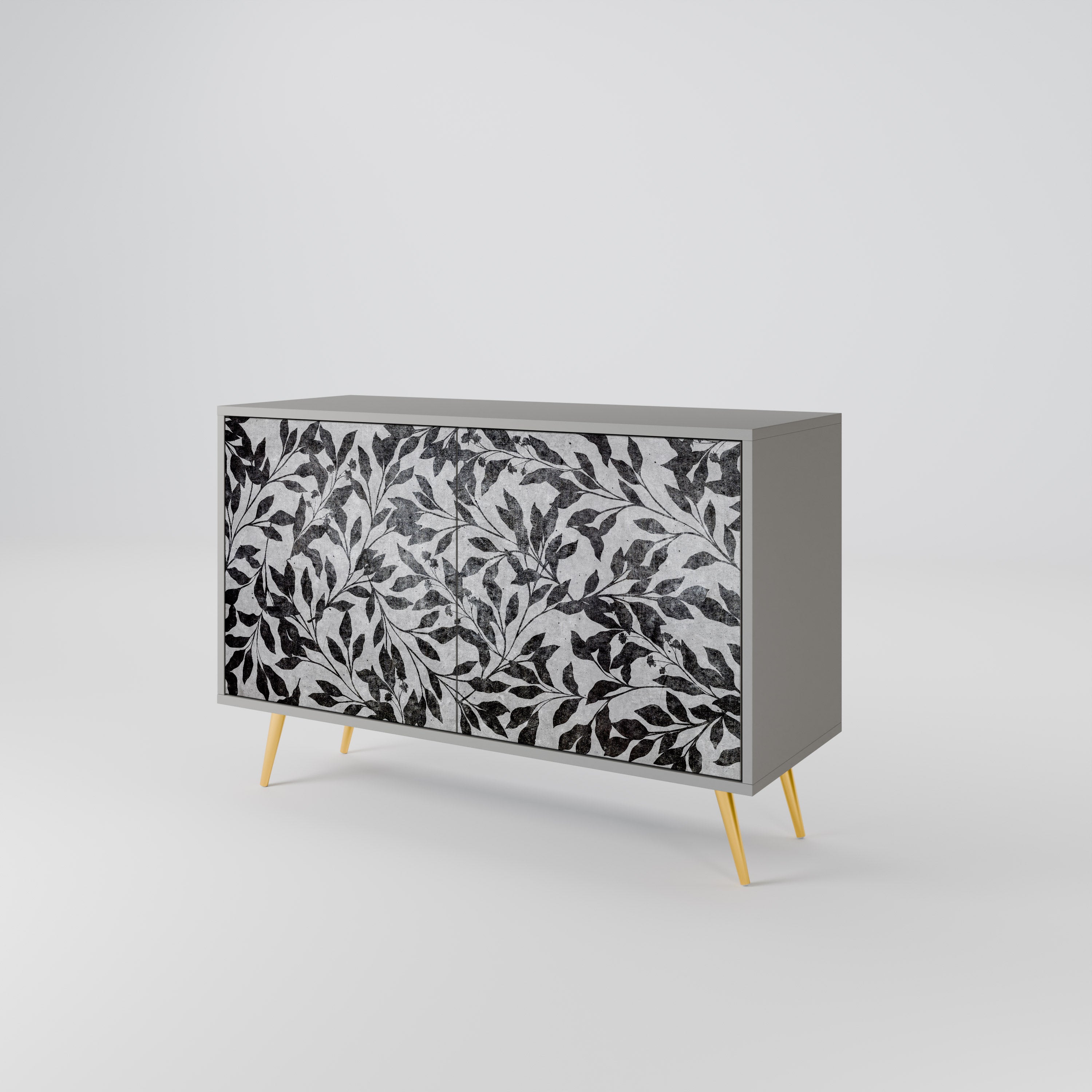 CHARCOAL SPROUT Sideboard mit 2 Türen in Grau