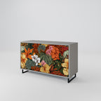 RADIANT FLORA Sideboard mit 2 Türen in Grau