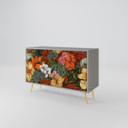 RADIANT FLORA Sideboard mit 2 Türen in Grau