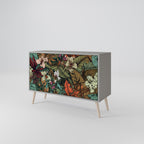 BOTANICAL EMERGENCE Sideboard mit 2 Türen in Grau