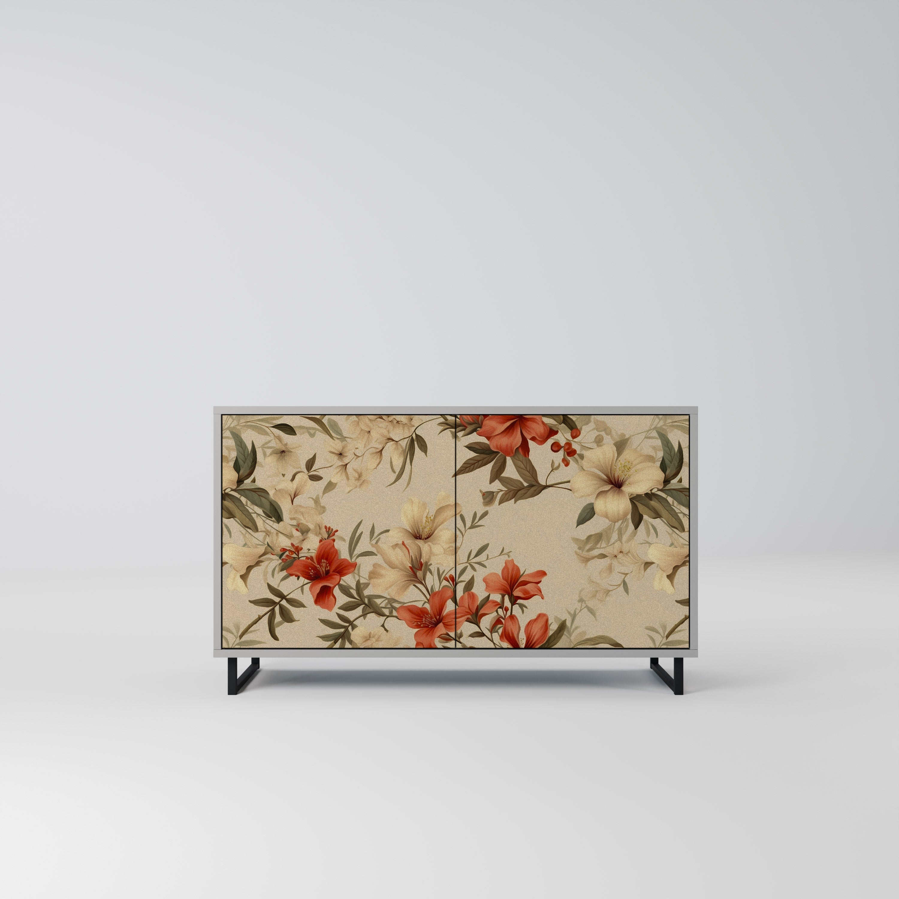 BLOOMING HARMONY Sideboard mit 2 Türen in Grau