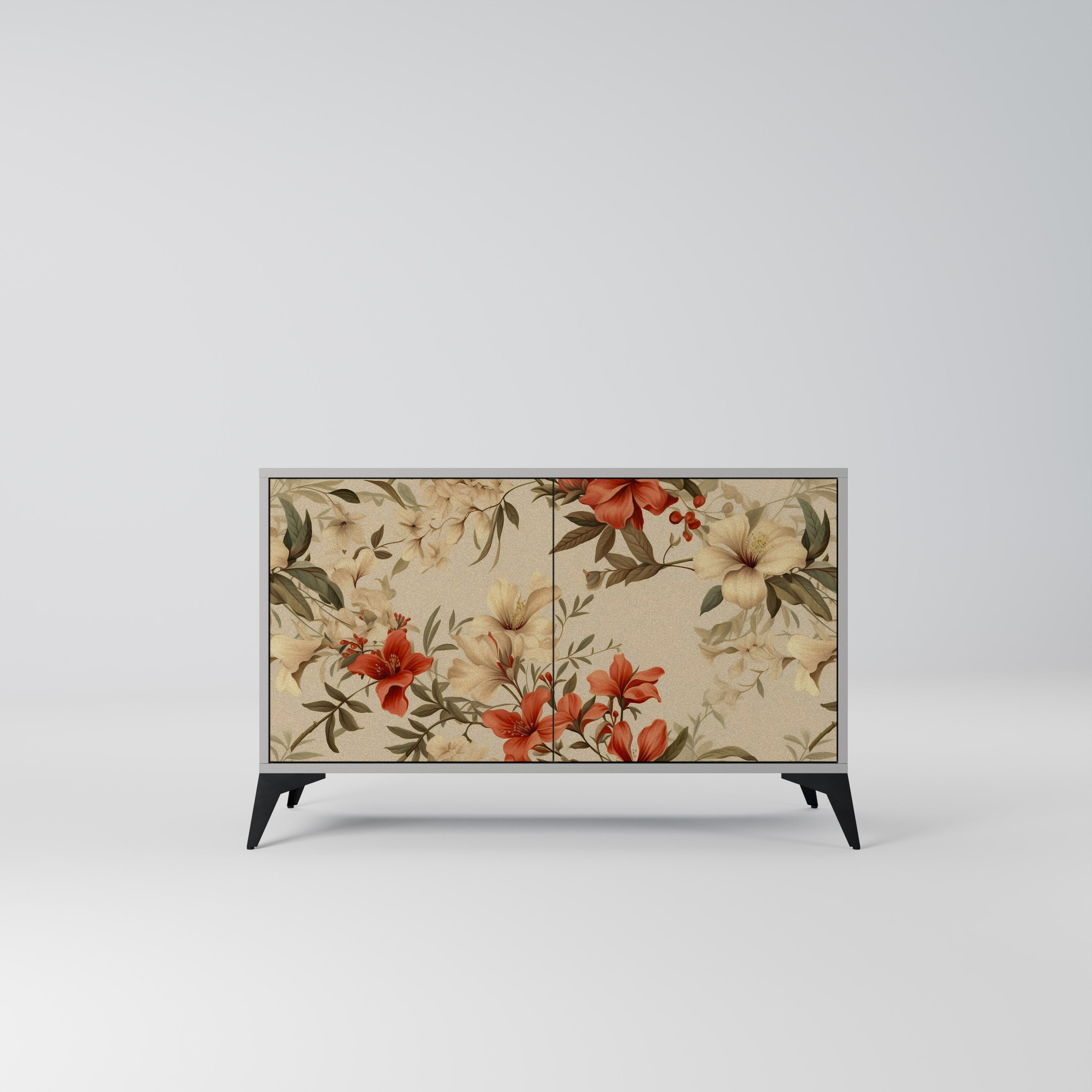 BLOOMING HARMONY Sideboard mit 2 Türen in Grau
