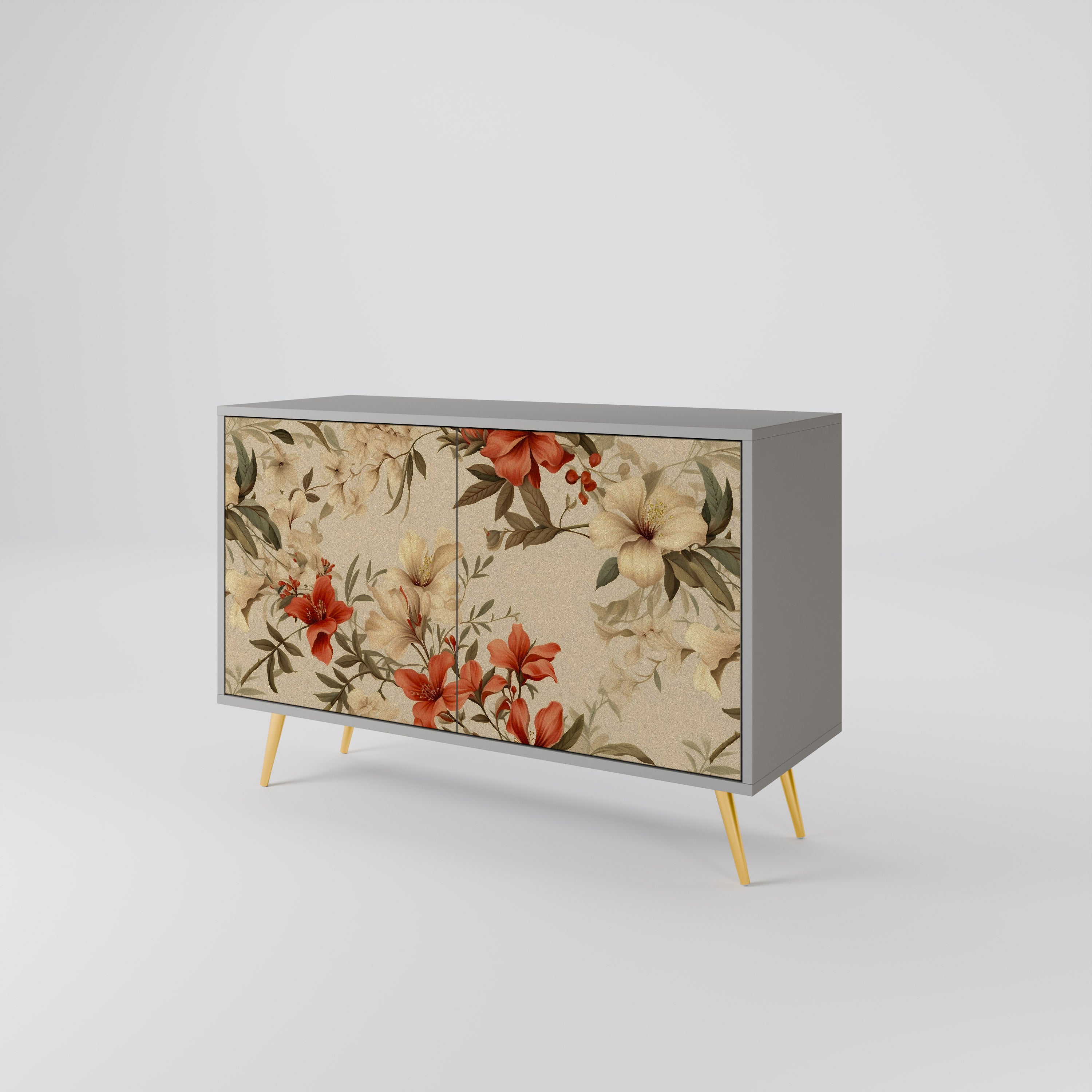 BLOOMING HARMONY Sideboard mit 2 Türen in Grau