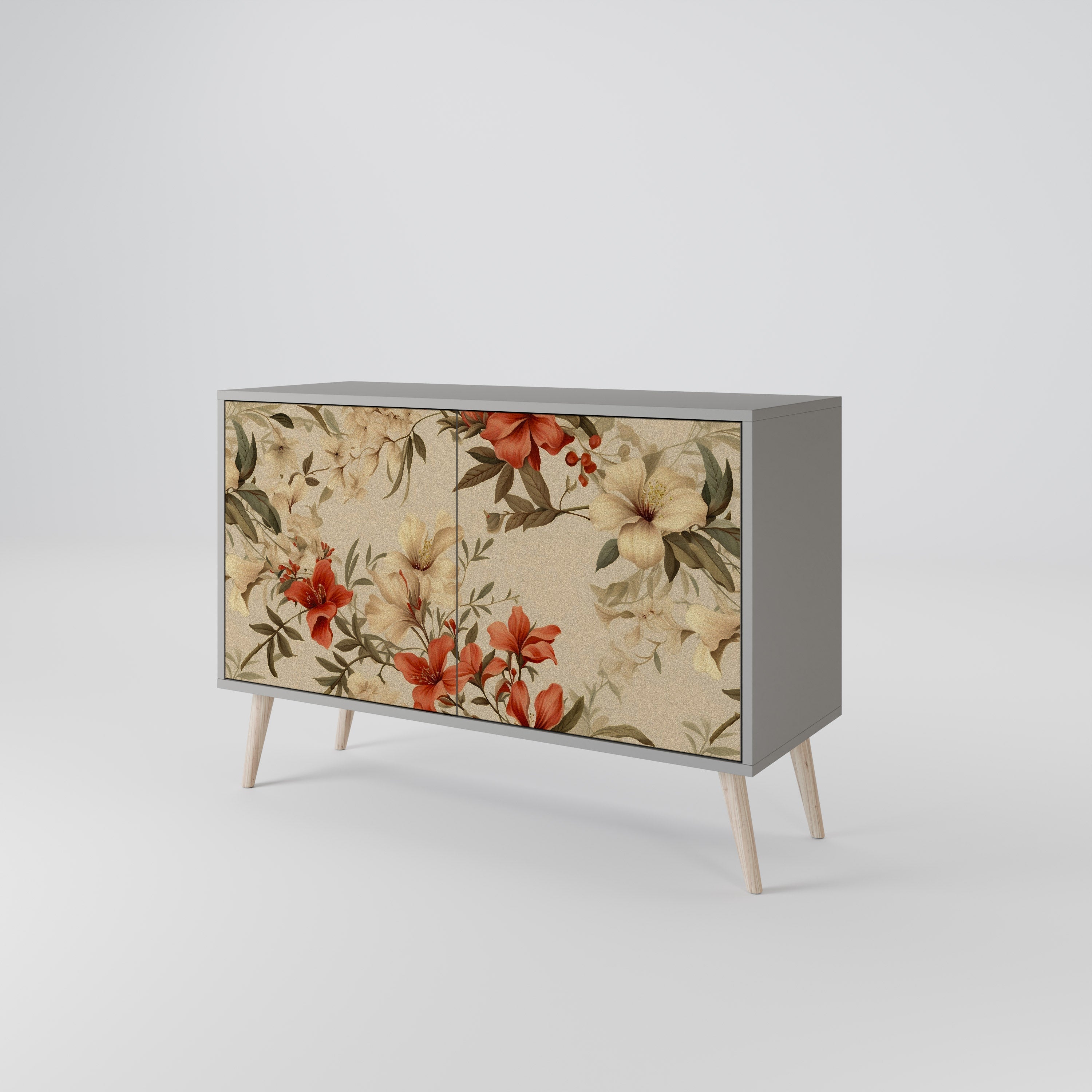 BLOOMING HARMONY Sideboard mit 2 Türen in Grau