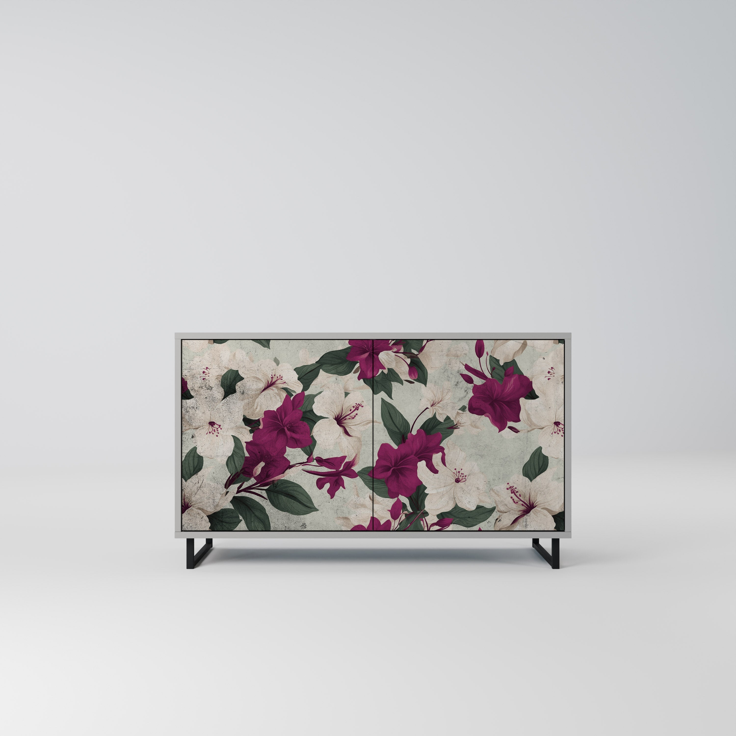 FLOWERET DREAM Sideboard mit 2 Türen in Grau