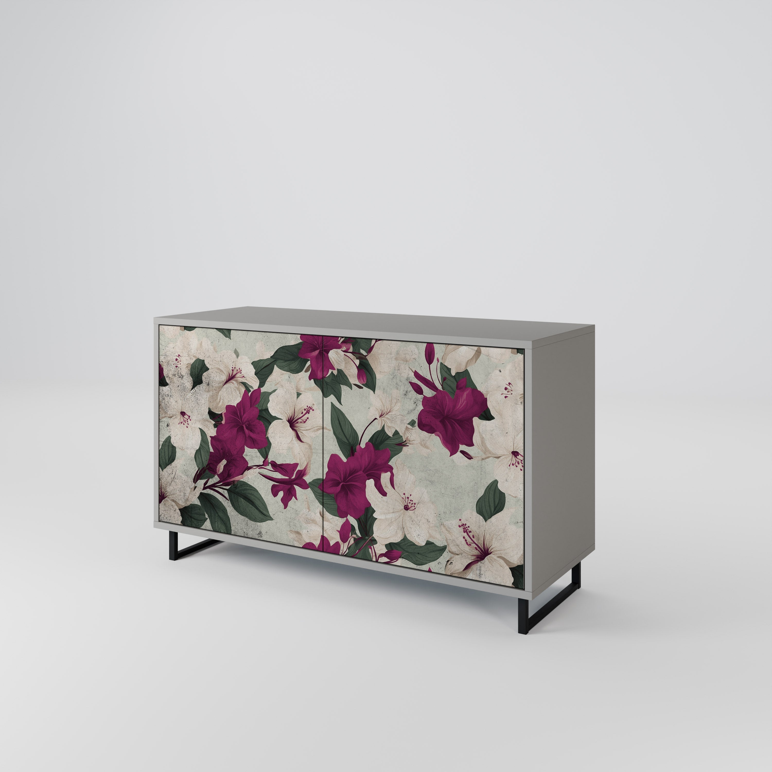 FLOWERET DREAM Sideboard mit 2 Türen in Grau