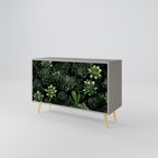SUCCULENT JUNGLE Sideboard mit 2 Türen in Grau