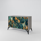 FLORAL SERENITY Sideboard mit 2 Türen in Grau