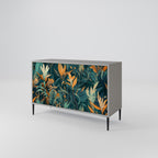 FLORAL SERENITY Sideboard mit 2 Türen in Grau