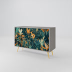 FLORAL SERENITY Sideboard mit 2 Türen in Grau