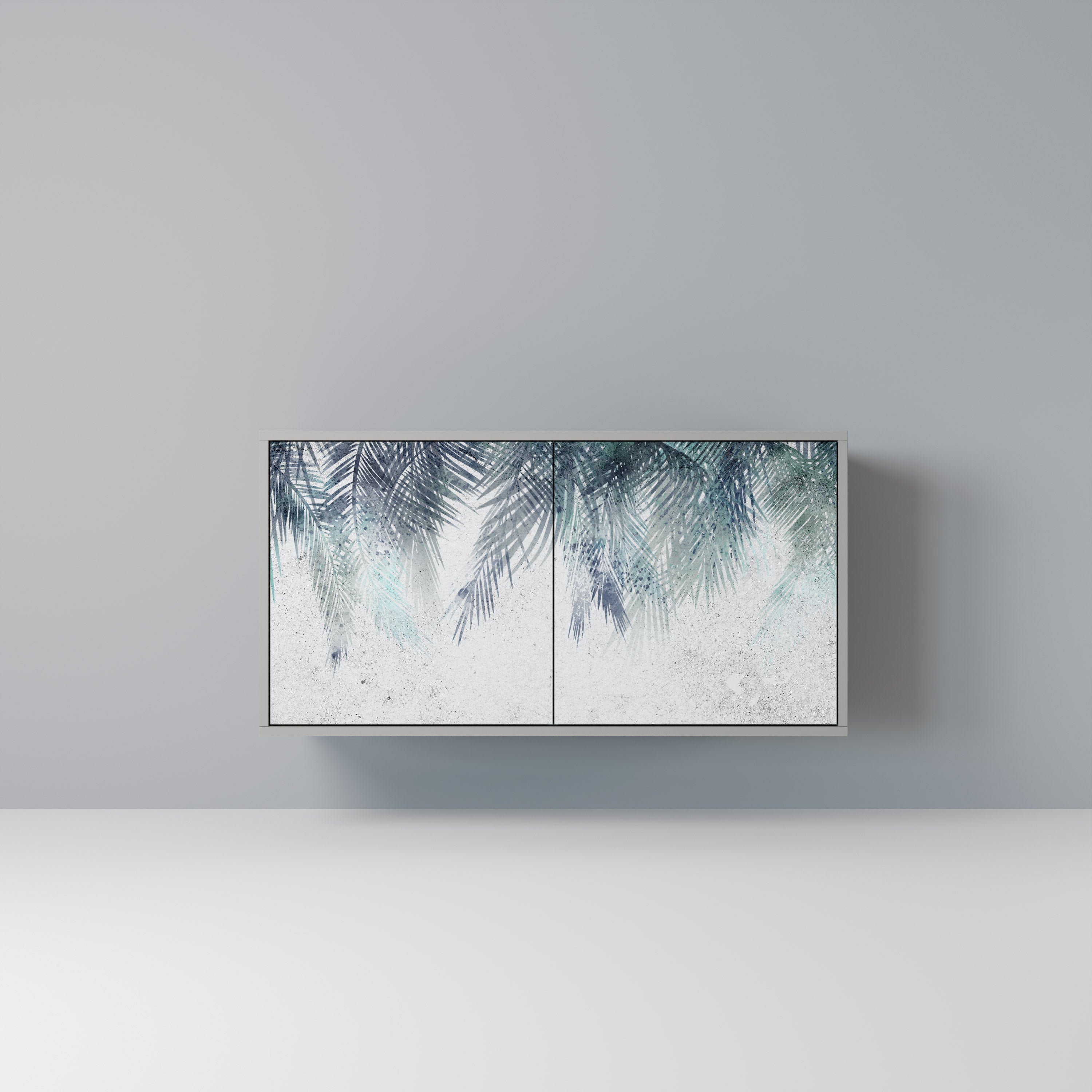 PALM VEIL Sideboard mit 2 Türen in Grau