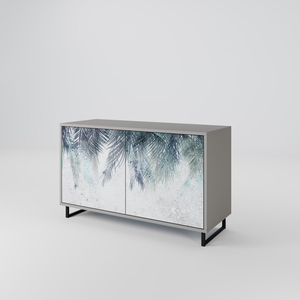 PALM VEIL Sideboard mit 2 Türen in Grau