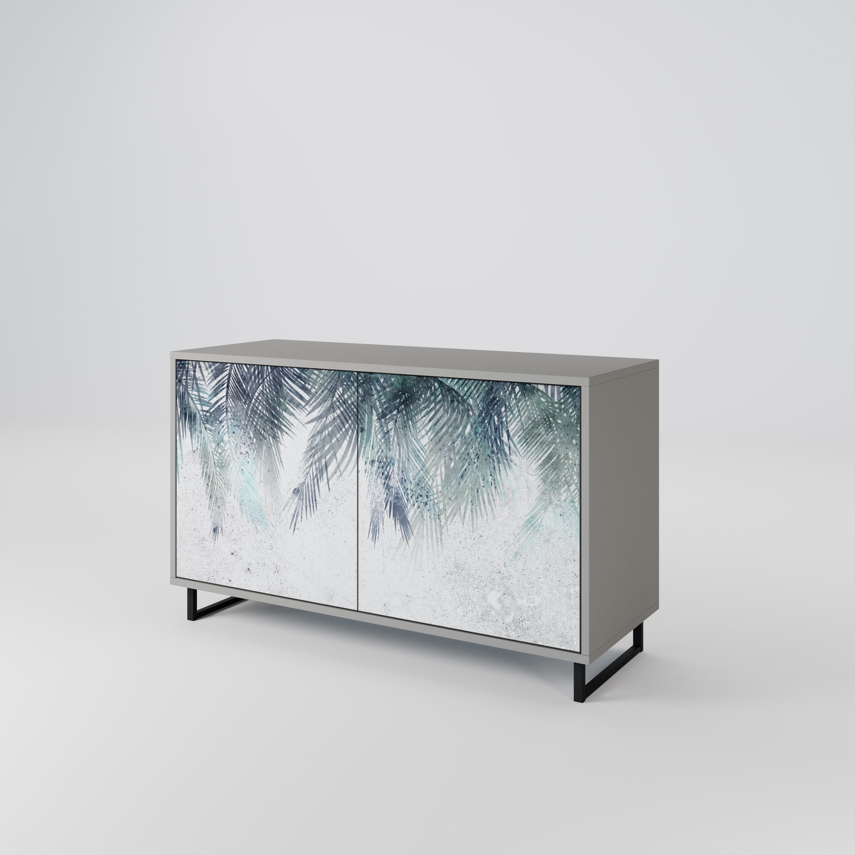 PALM VEIL Sideboard mit 2 Türen in Grau