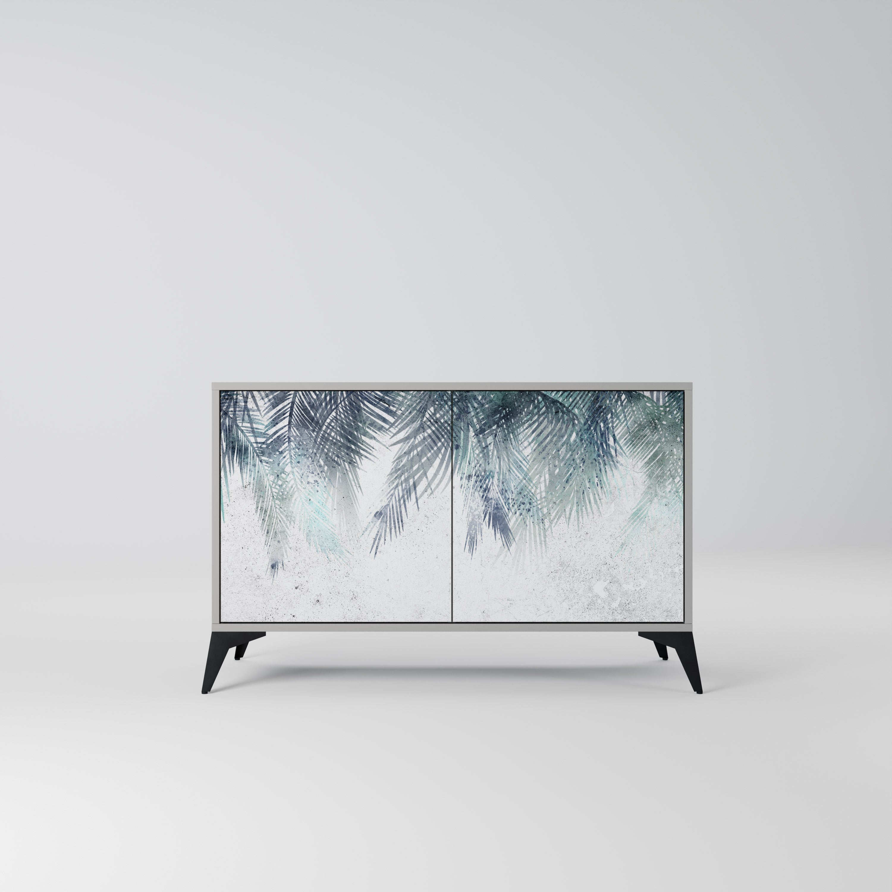 PALM VEIL Sideboard mit 2 Türen in Grau