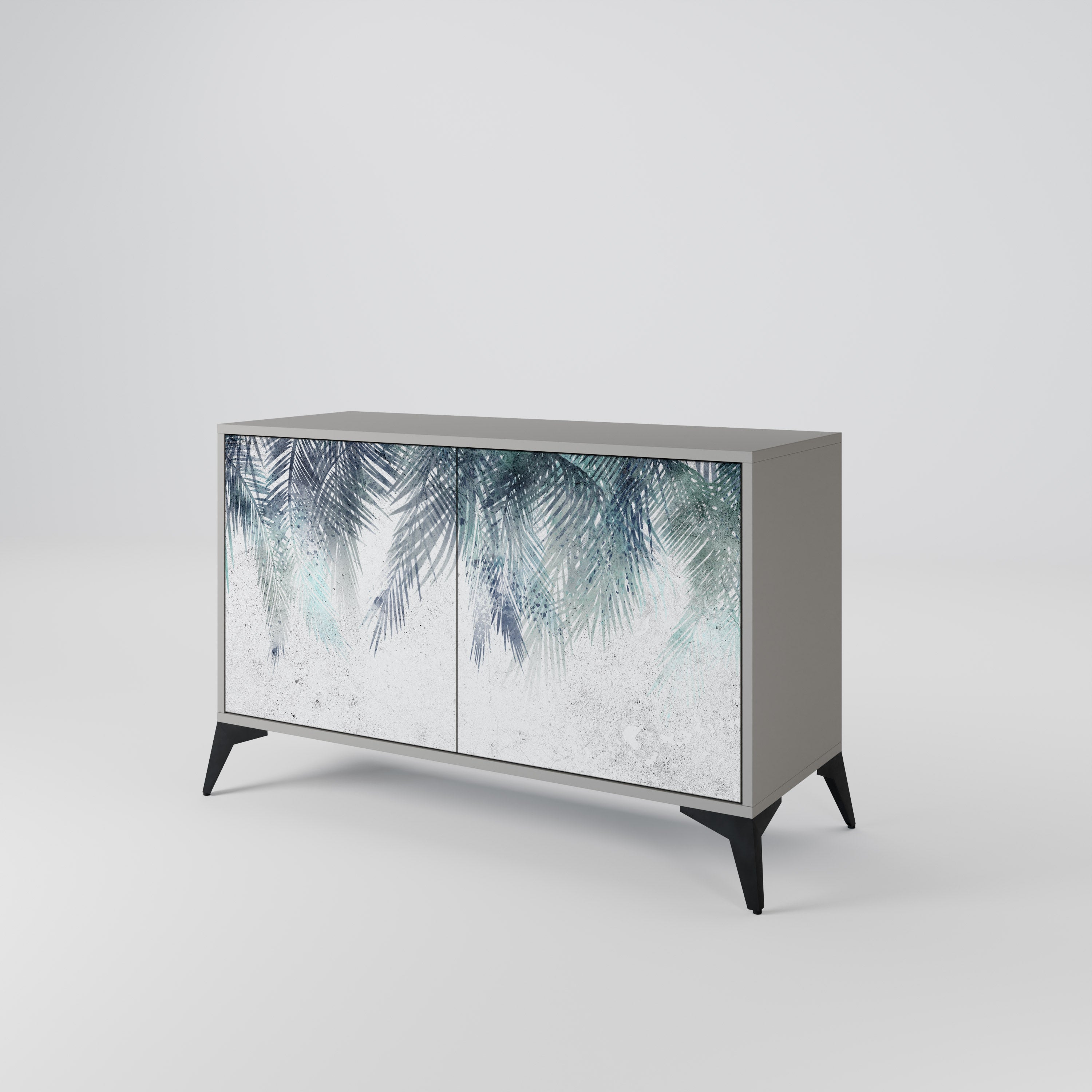PALM VEIL Sideboard mit 2 Türen in Grau