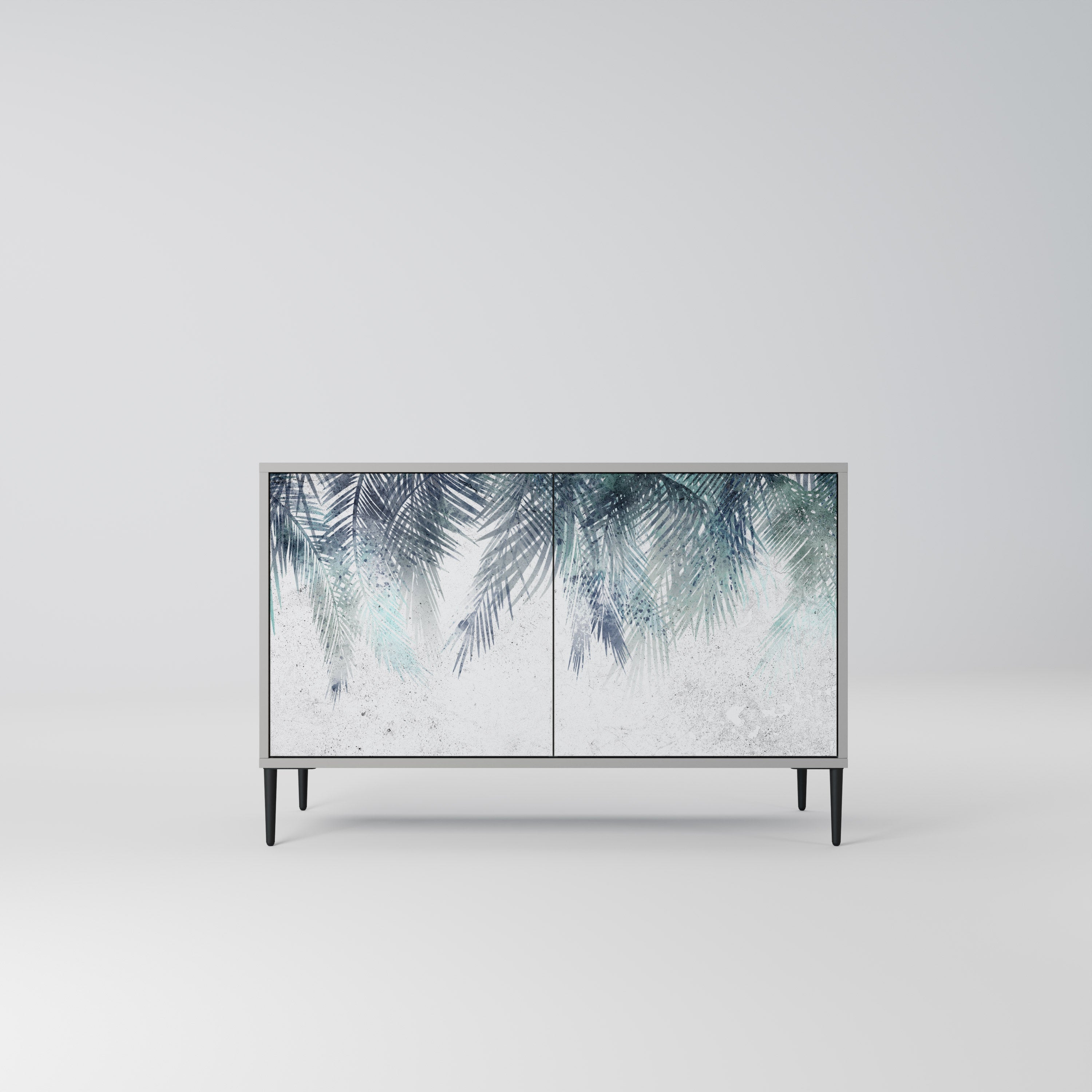 PALM VEIL Sideboard mit 2 Türen in Grau