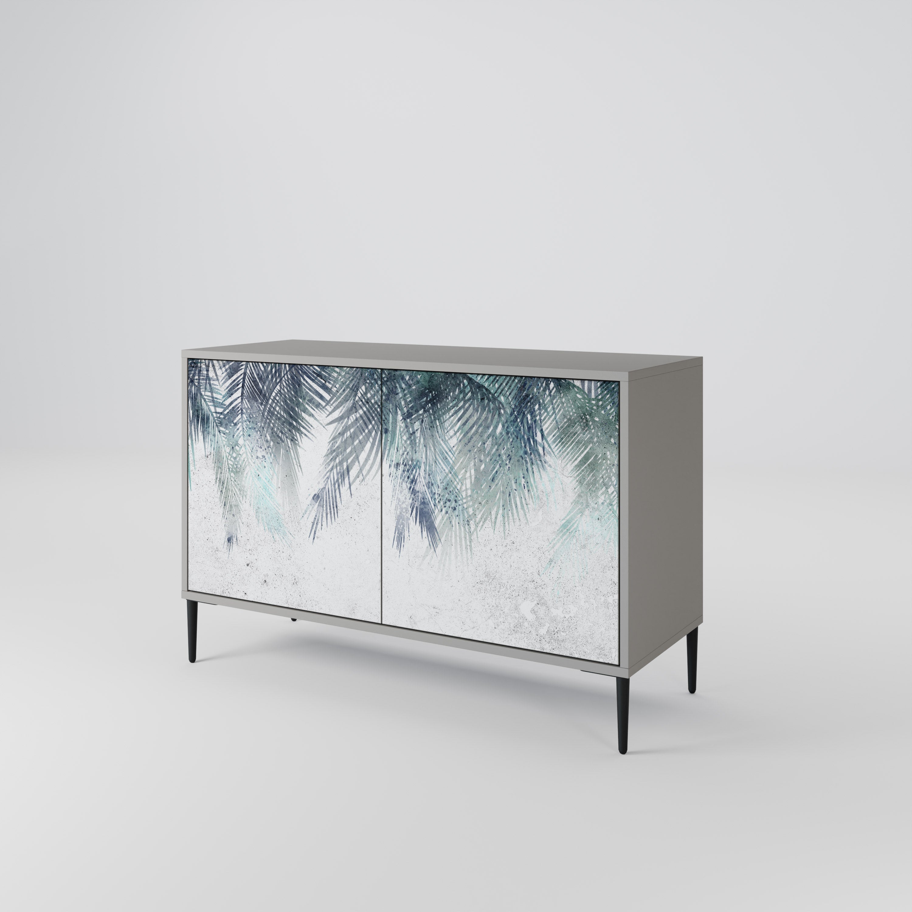 PALM VEIL Sideboard mit 2 Türen in Grau