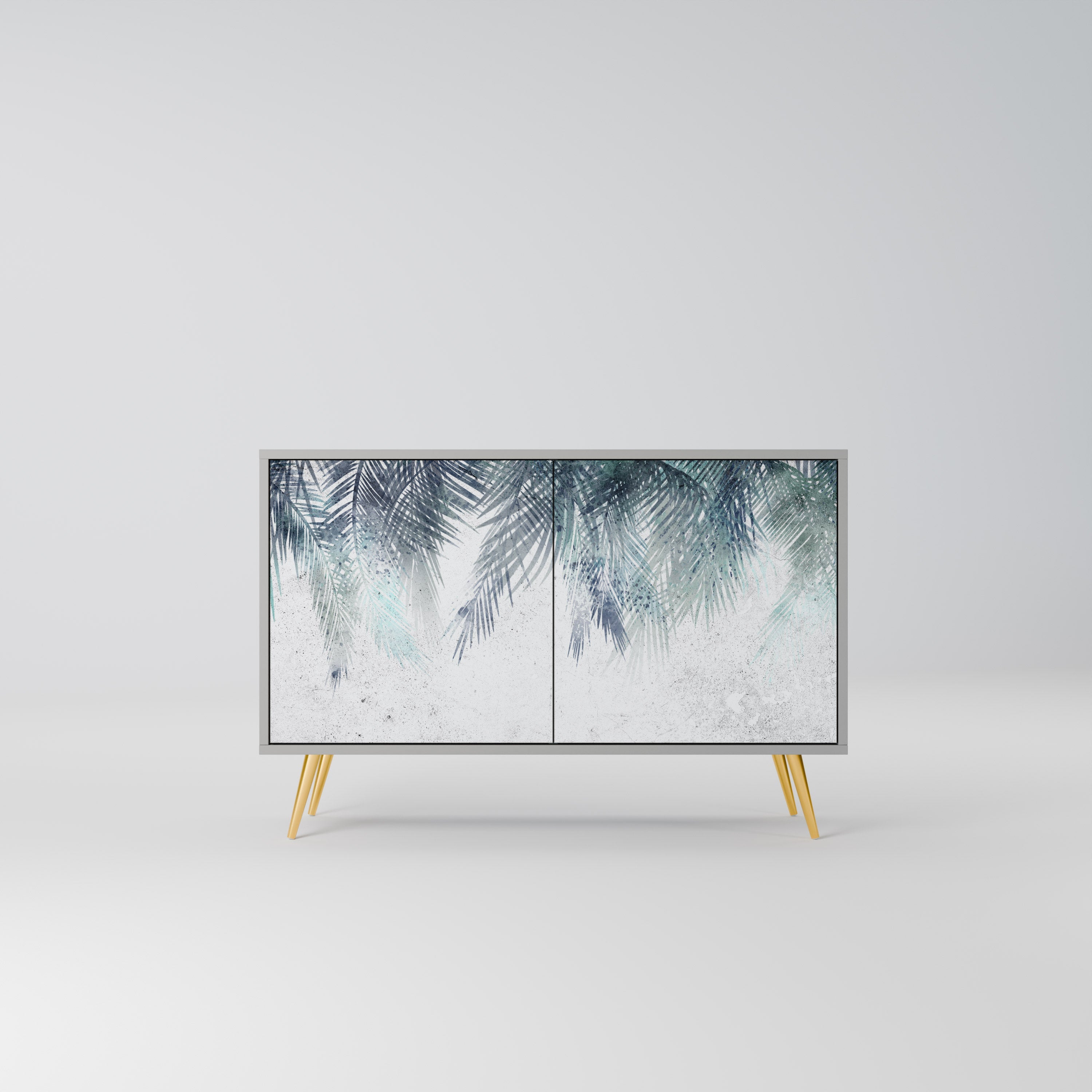 PALM VEIL Sideboard mit 2 Türen in Grau