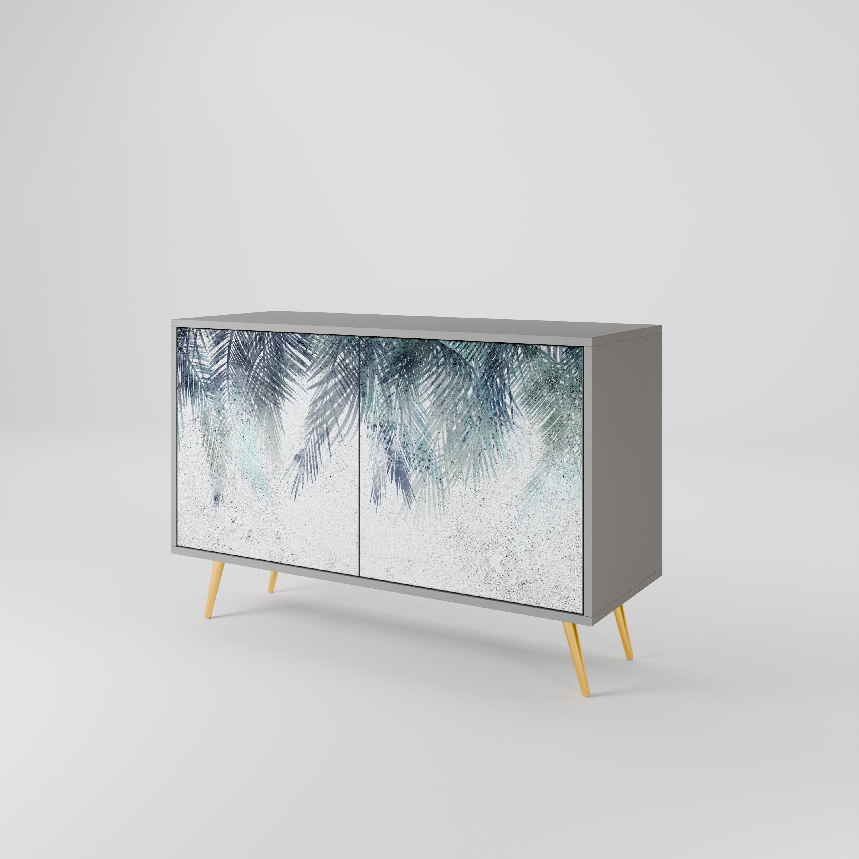 PALM VEIL Sideboard mit 2 Türen in Grau