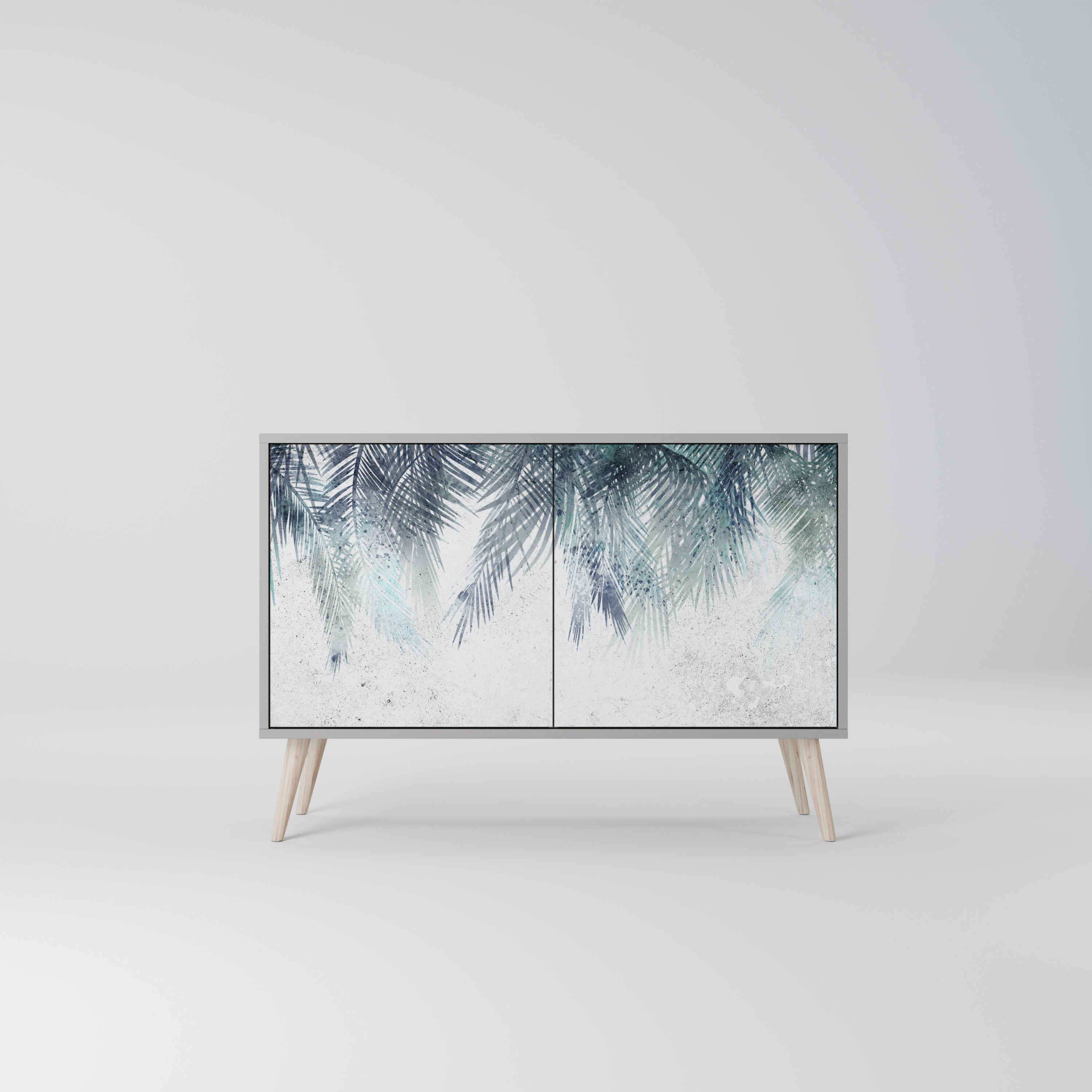 PALM VEIL Sideboard mit 2 Türen in Grau