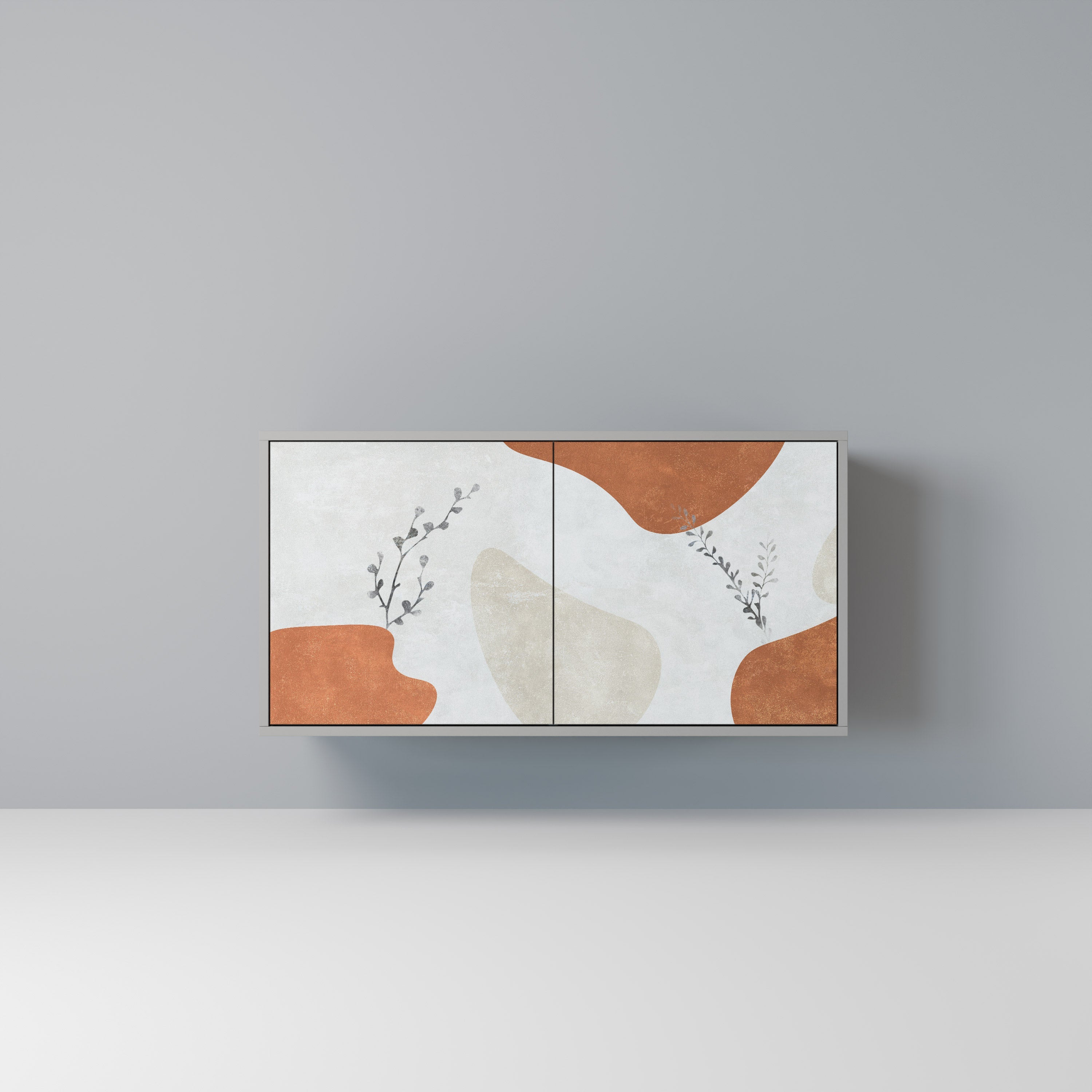 TRANQUIL TWIG Sideboard mit 2 Türen in Grau