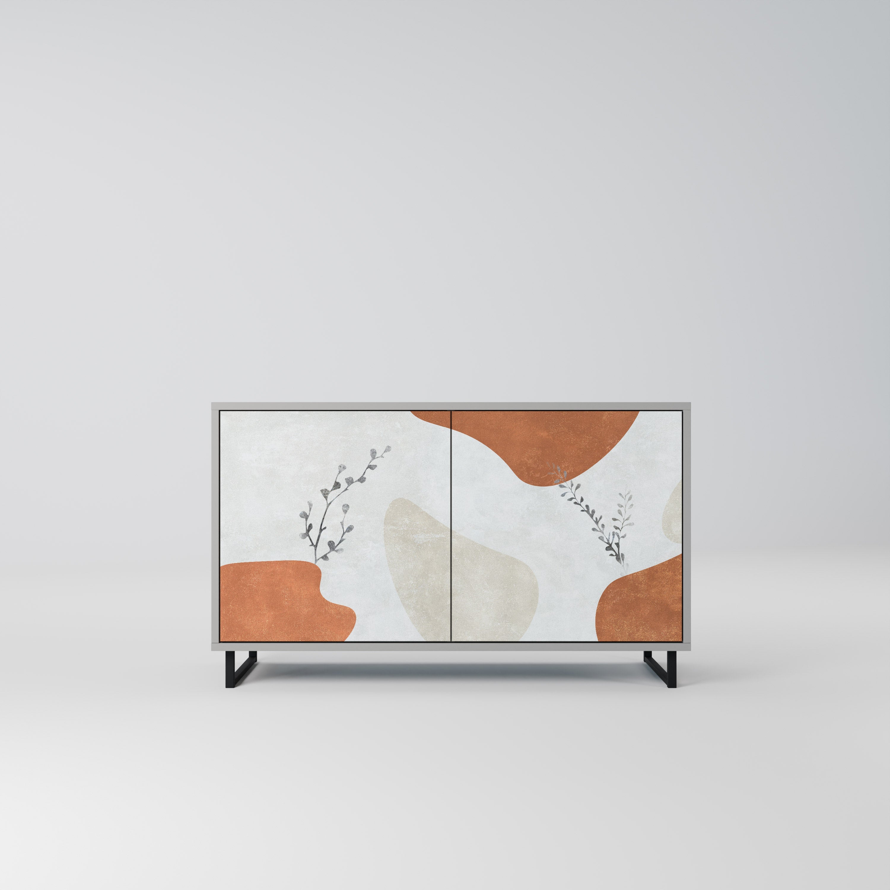 TRANQUIL TWIG Sideboard mit 2 Türen in Grau