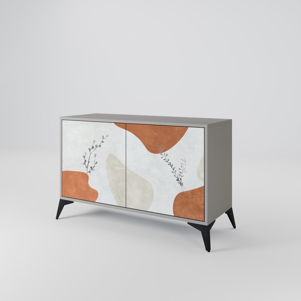 TRANQUIL TWIG Sideboard mit 2 Türen in Grau