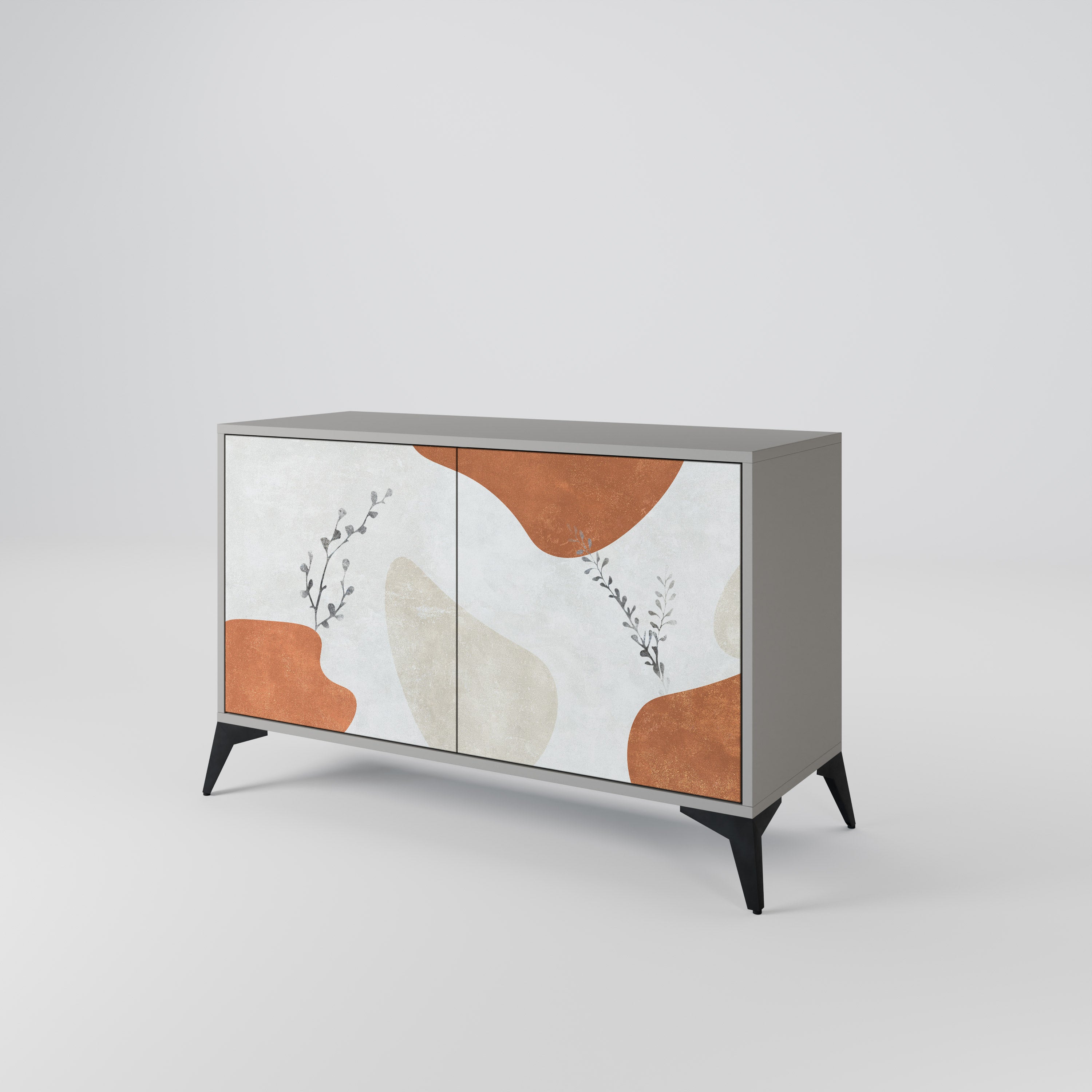 TRANQUIL TWIG Sideboard mit 2 Türen in Grau