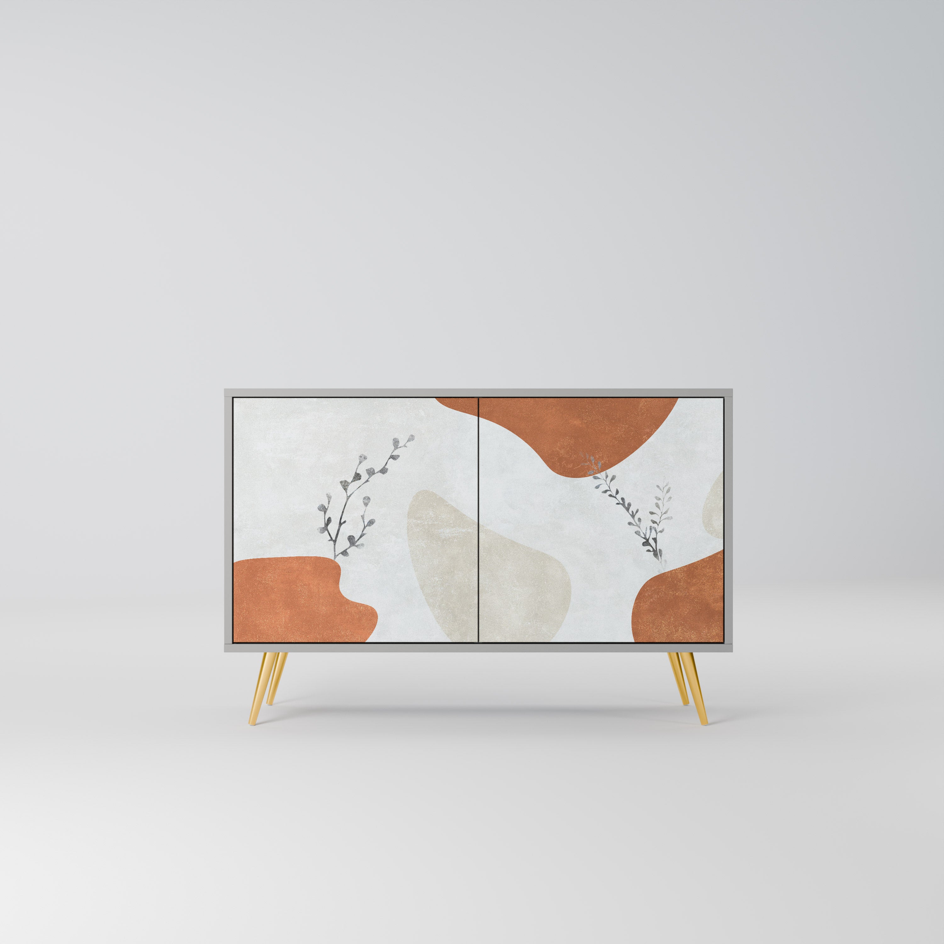 TRANQUIL TWIG Sideboard mit 2 Türen in Grau