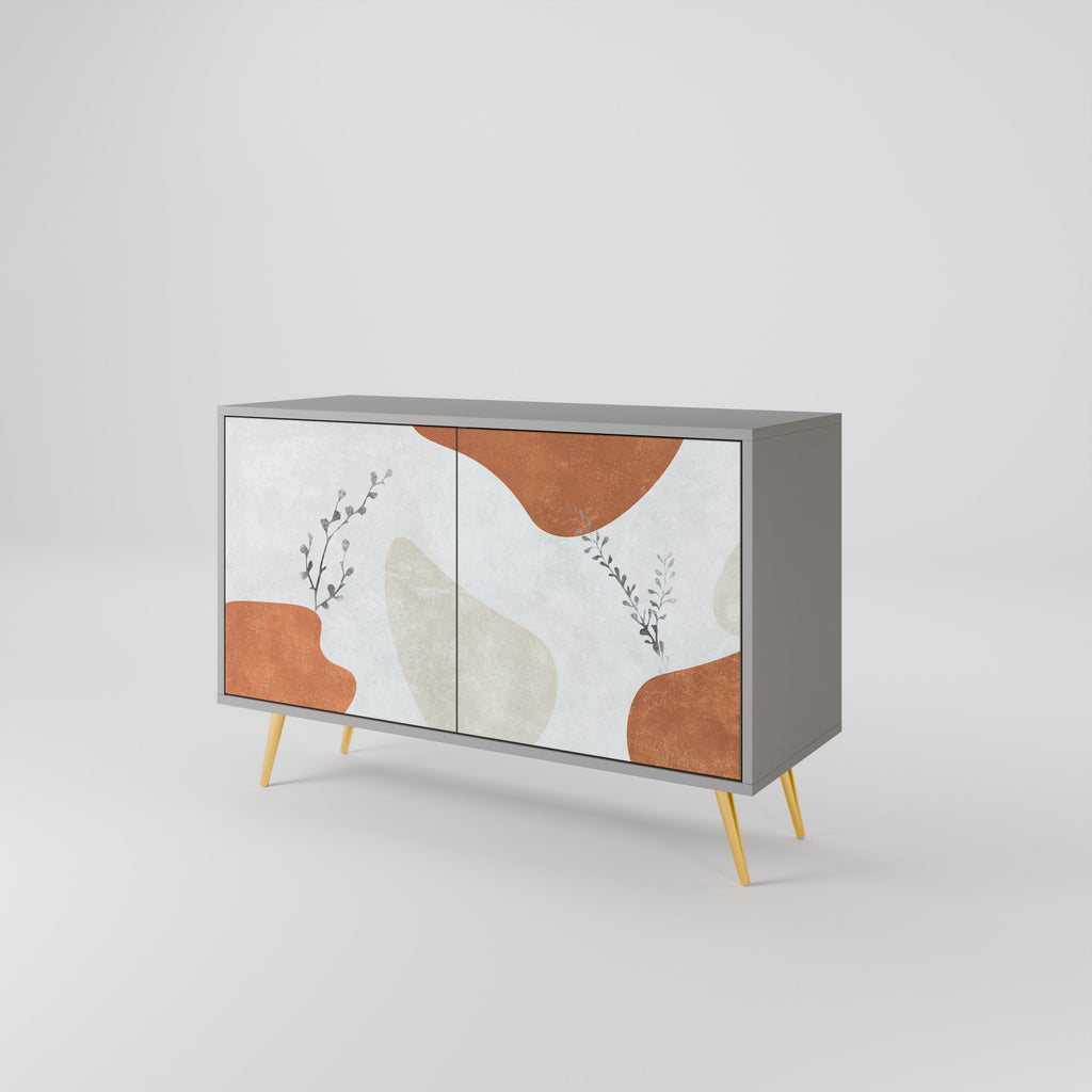 TRANQUIL TWIG Sideboard mit 2 Türen in Grau