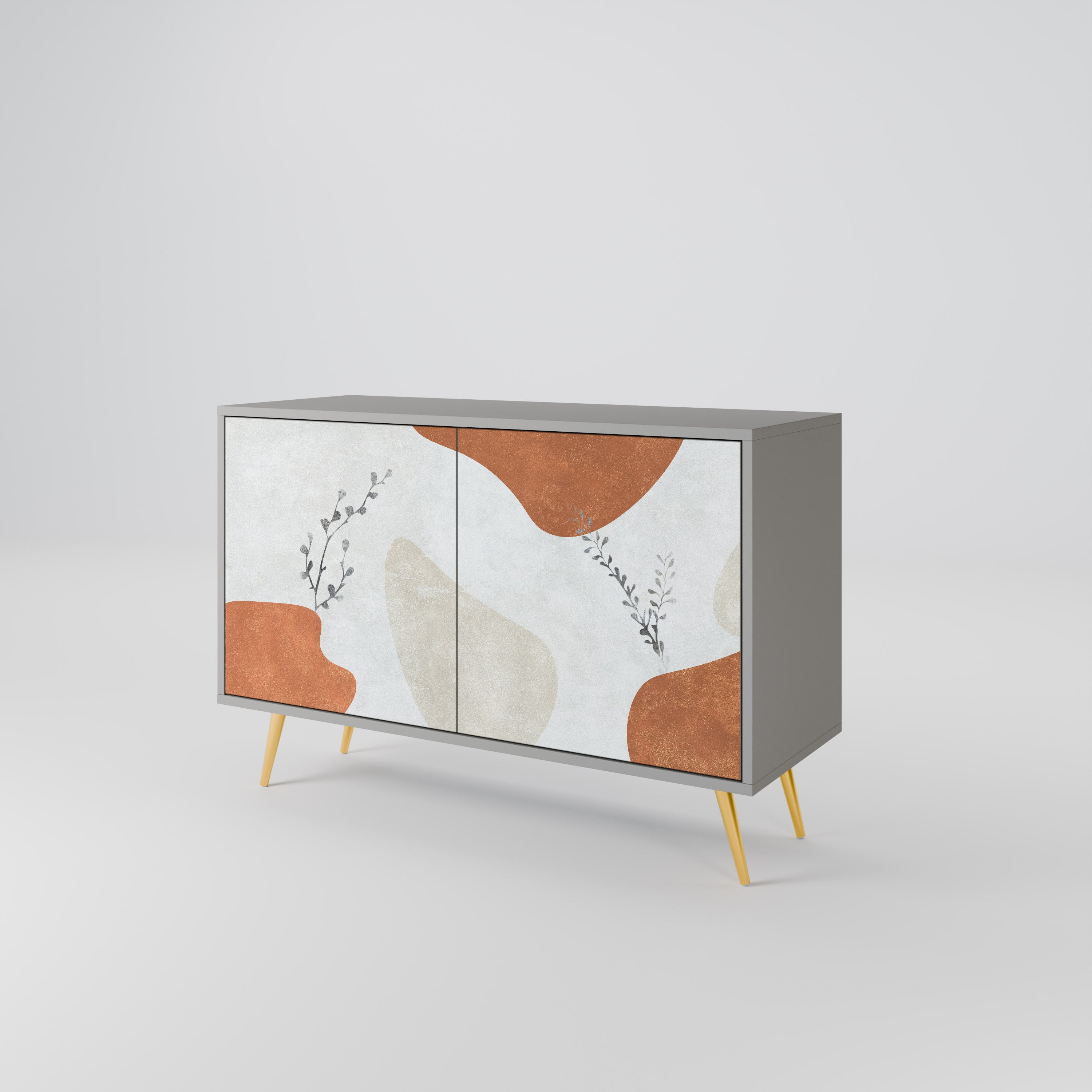 TRANQUIL TWIG Sideboard mit 2 Türen in Grau