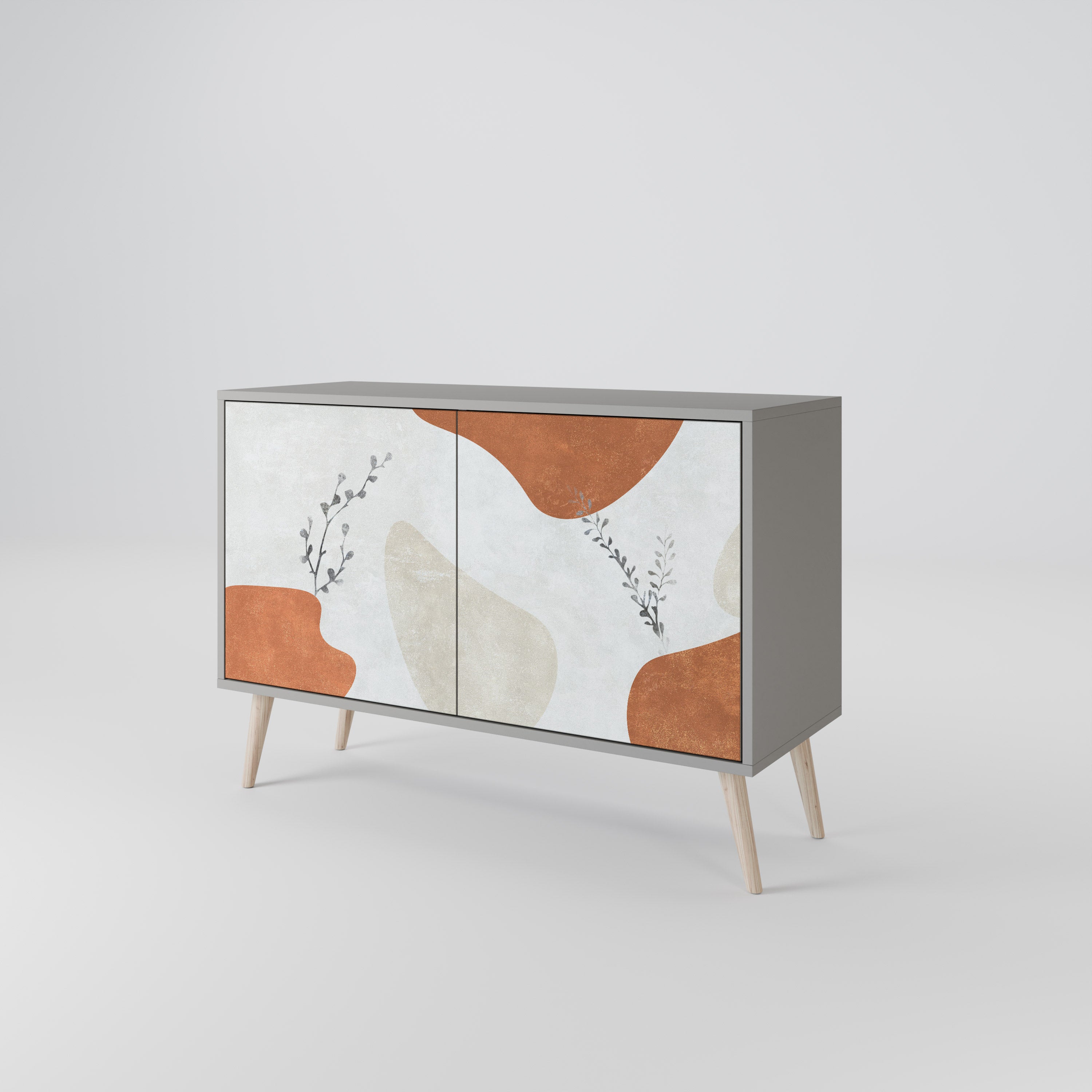 TRANQUIL TWIG Sideboard mit 2 Türen in Grau