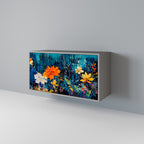 MIDNIGHT BLOSSOM Sideboard mit 2 Türen in Grau