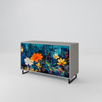 MIDNIGHT BLOSSOM Sideboard mit 2 Türen in Grau
