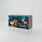 MIDNIGHT BLOSSOM Sideboard mit 2 Türen in Grau