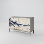 JAPANESE LANDSCAPE Sideboard mit 2 Türen in Grau