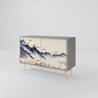 JAPANESE LANDSCAPE Sideboard mit 2 Türen in Grau