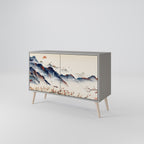 JAPANESE LANDSCAPE Sideboard mit 2 Türen in Grau