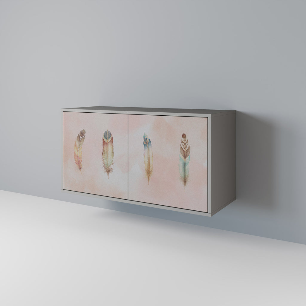 THE DELIQUESCE Sideboard mit 2 Türen in Grau