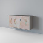 THE DELIQUESCE Sideboard mit 2 Türen in Grau