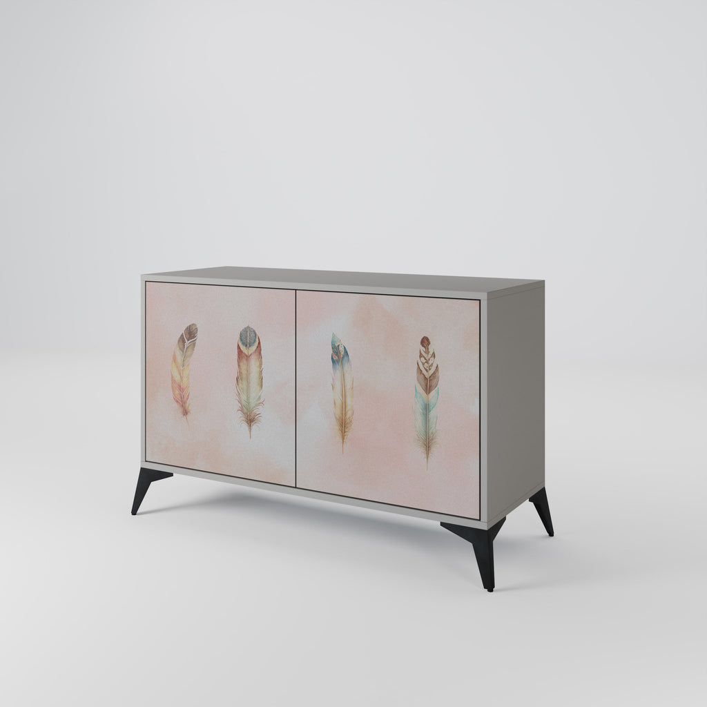 THE DELIQUESCE Sideboard mit 2 Türen in Grau