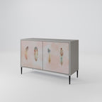 THE DELIQUESCE Sideboard mit 2 Türen in Grau