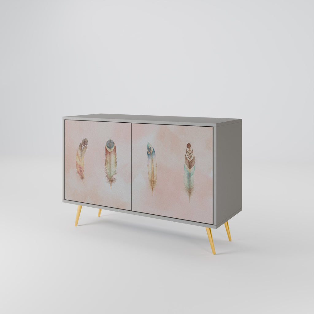 THE DELIQUESCE Sideboard mit 2 Türen in Grau