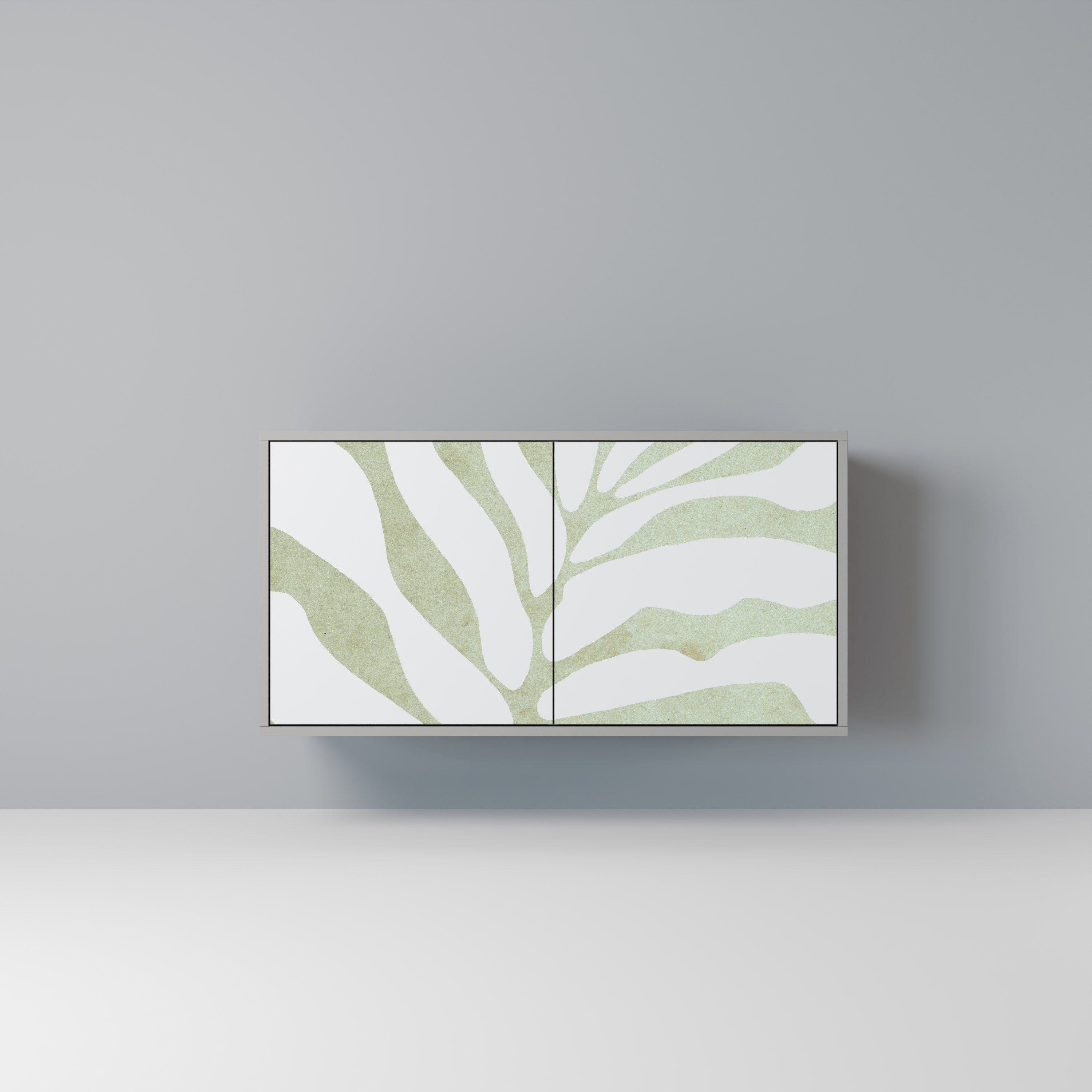 BOTANICAL SPARK Sideboard mit 2 Türen in Grau