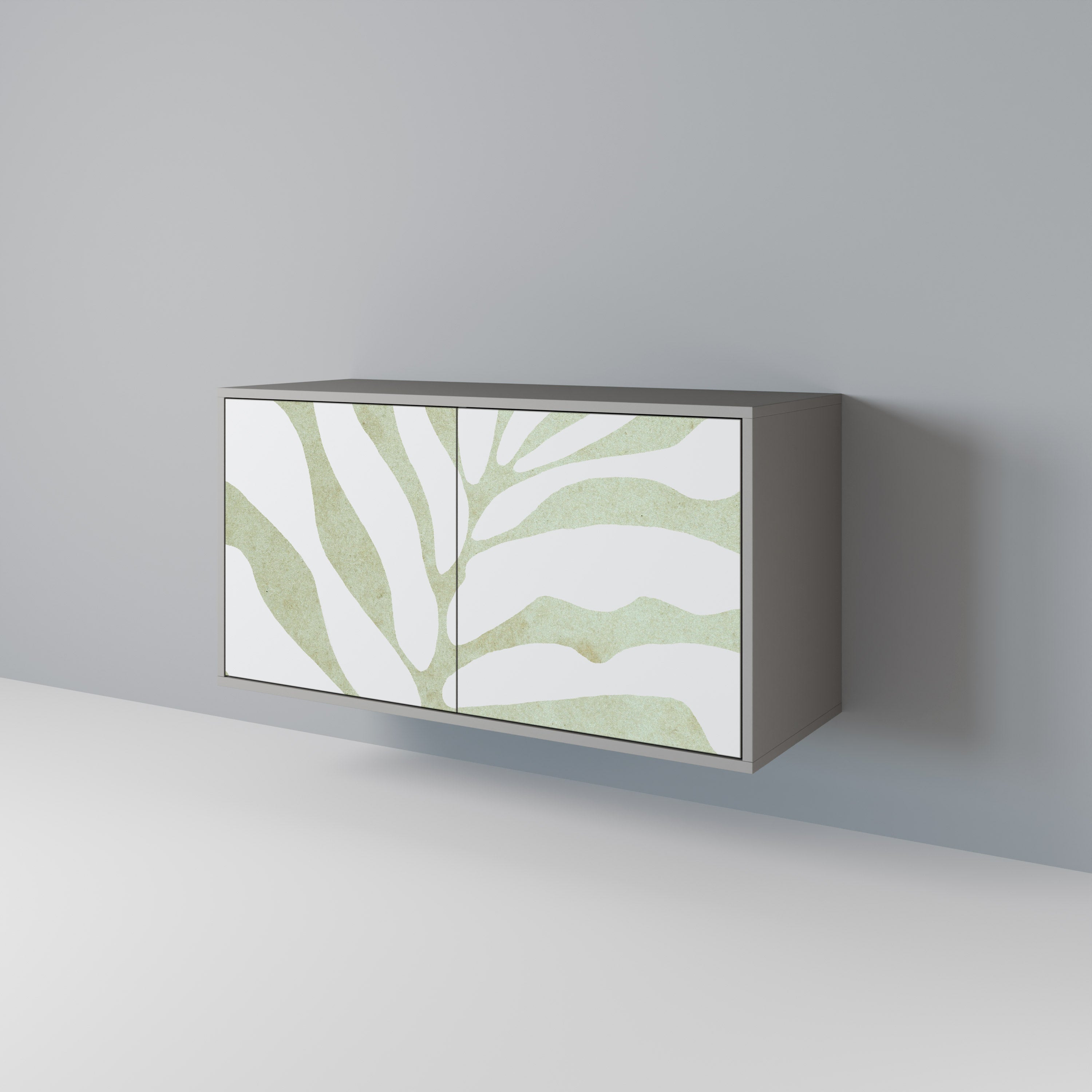 BOTANICAL SPARK Sideboard mit 2 Türen in Grau